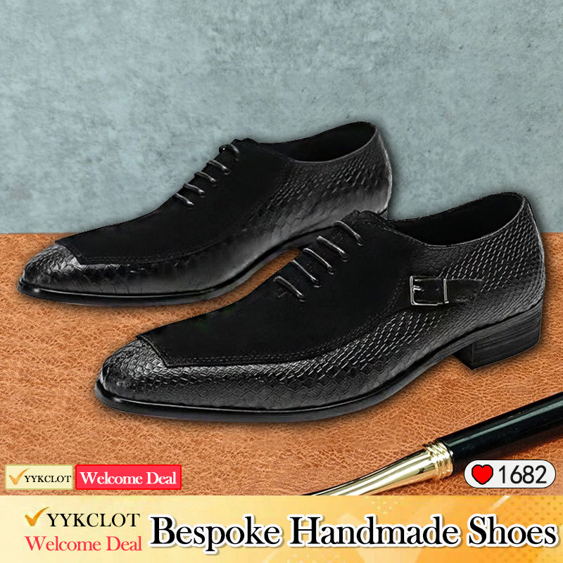 Black fashion shoes men's dress shoes
