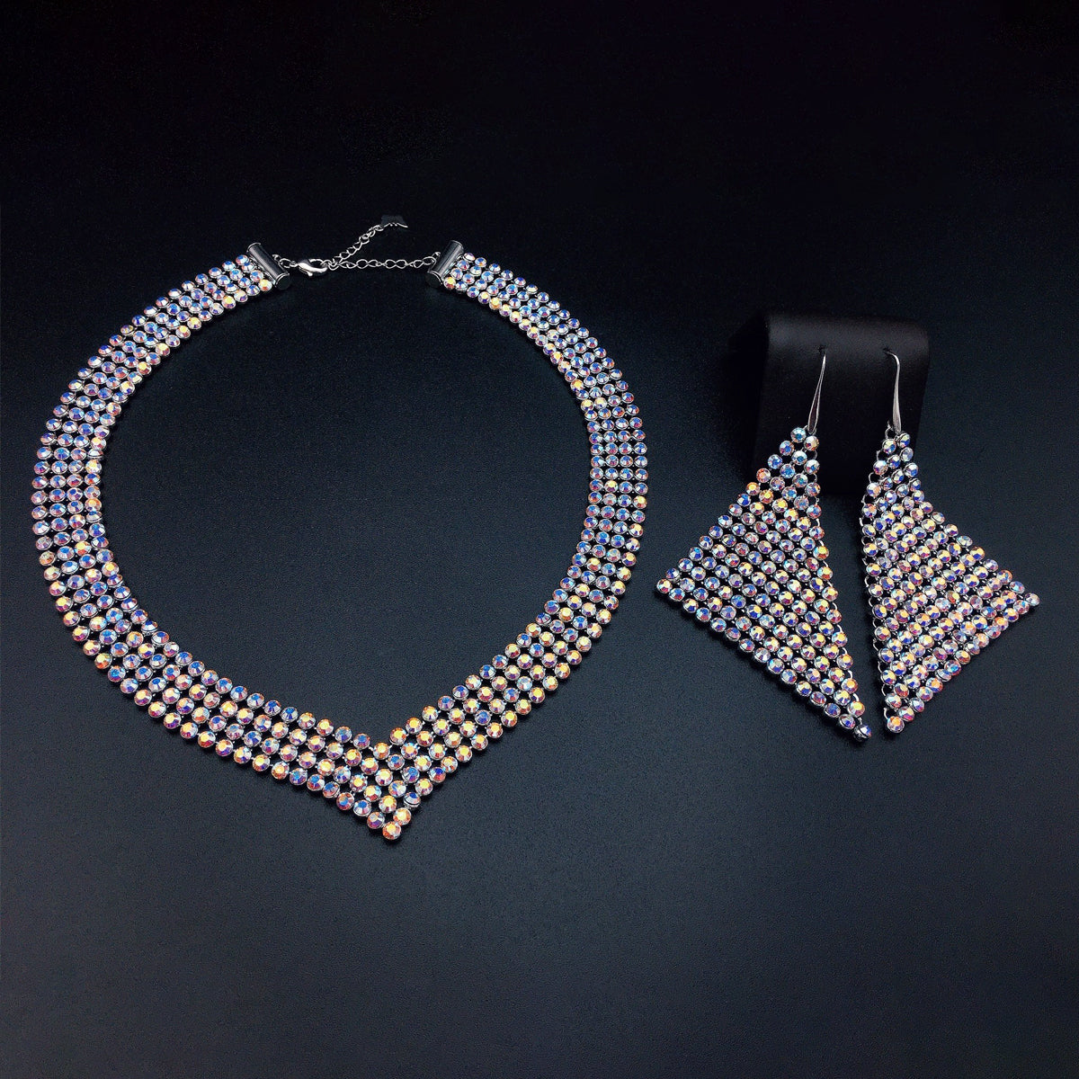 Sparkling Rhinestone Choker Set for Women – Party Jewelry