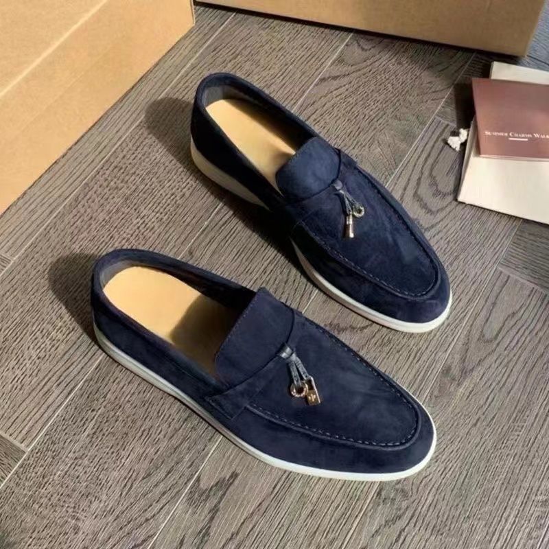 Celebrity style men's suede casual loafers