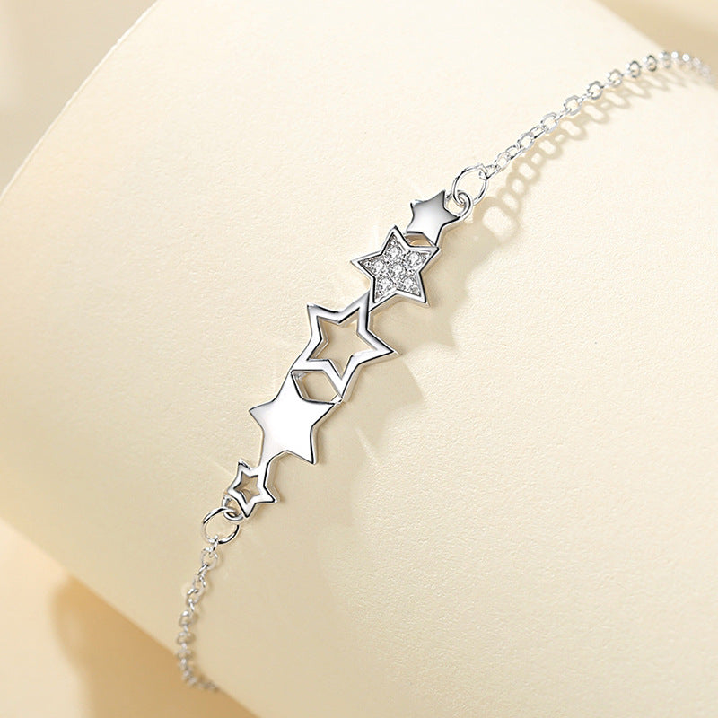 S925 Sterling Silver ins New Star Bracelet