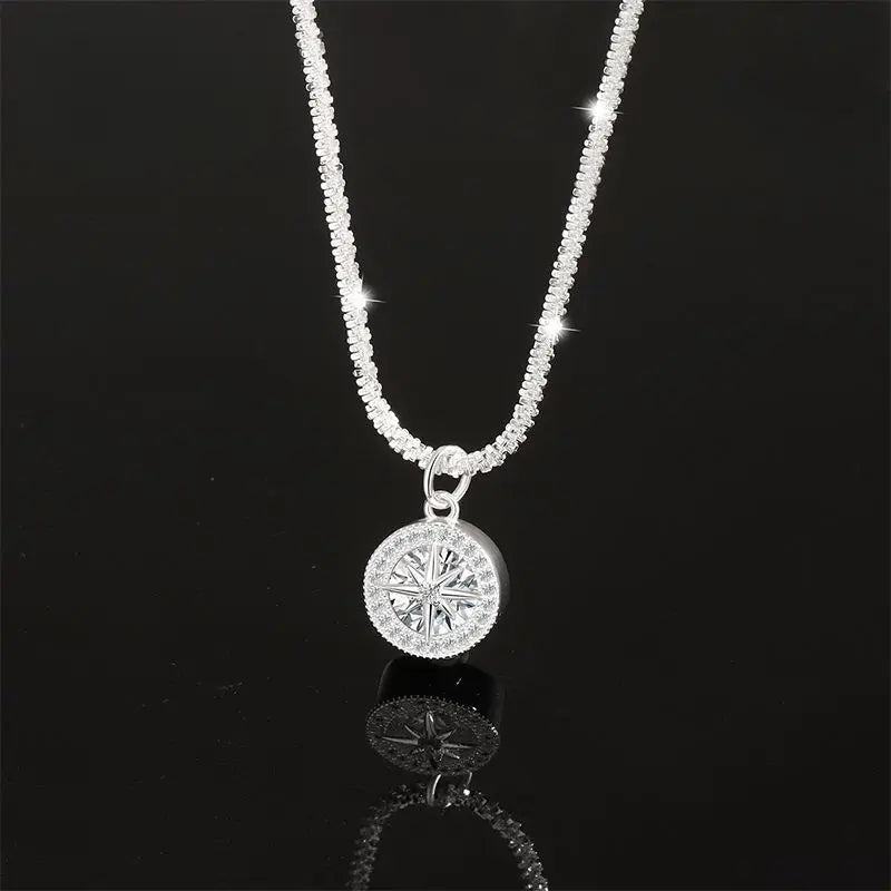 Collier octogramme en argent sterling S925