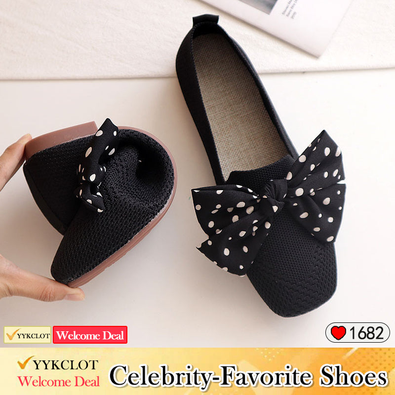 Klassische, atmungsaktive Damen-Loafer mit Schleife