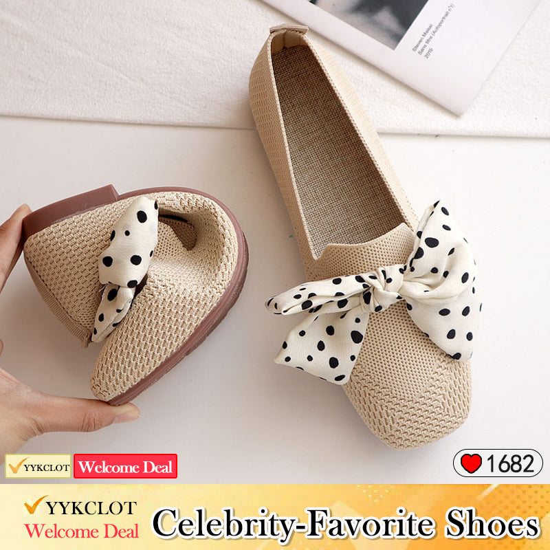 Klassische, atmungsaktive Damen-Loafer mit Schleife