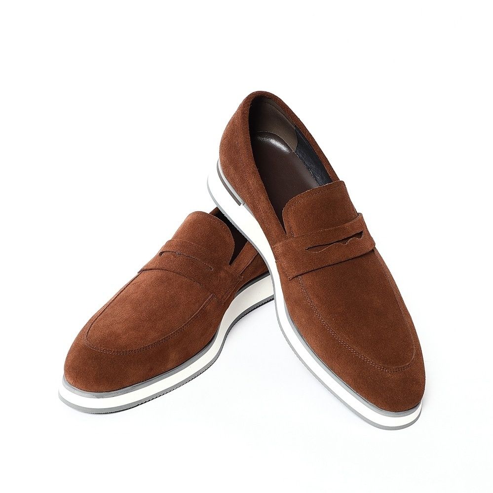 Classic Leather Velvet Loafers Men's Business Casual Leather Shoes