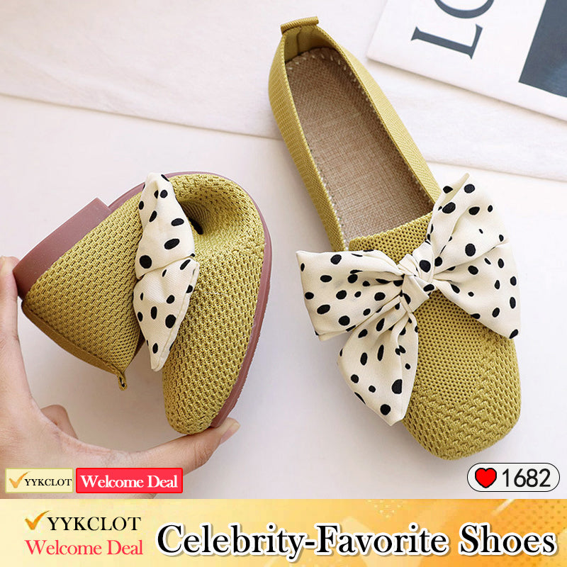 Klassische, atmungsaktive Damen-Loafer mit Schleife