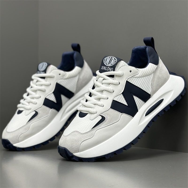 Stylish and simple heightening wear-resistant sports and casual leather sneakers Running shoes and sports shoes for men sneakers