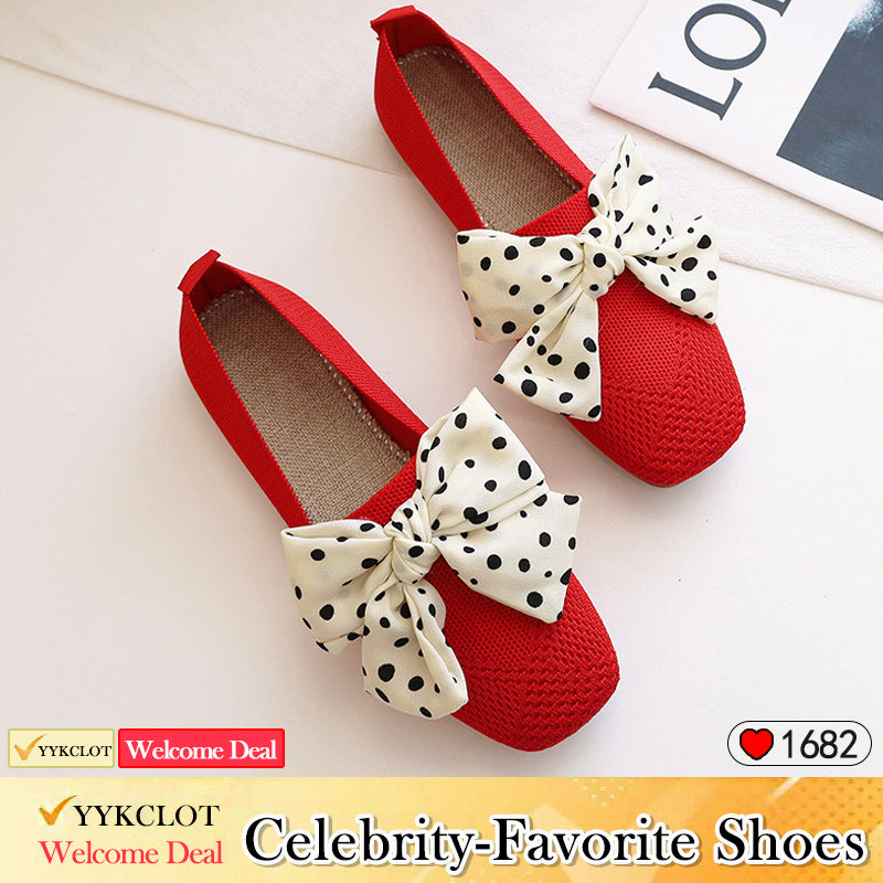 Klassische, atmungsaktive Damen-Loafer mit Schleife