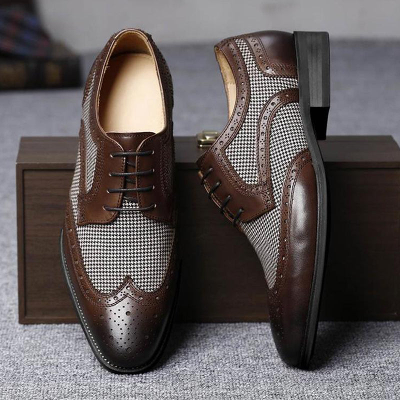 Fashion Business Leather Derby Shoes