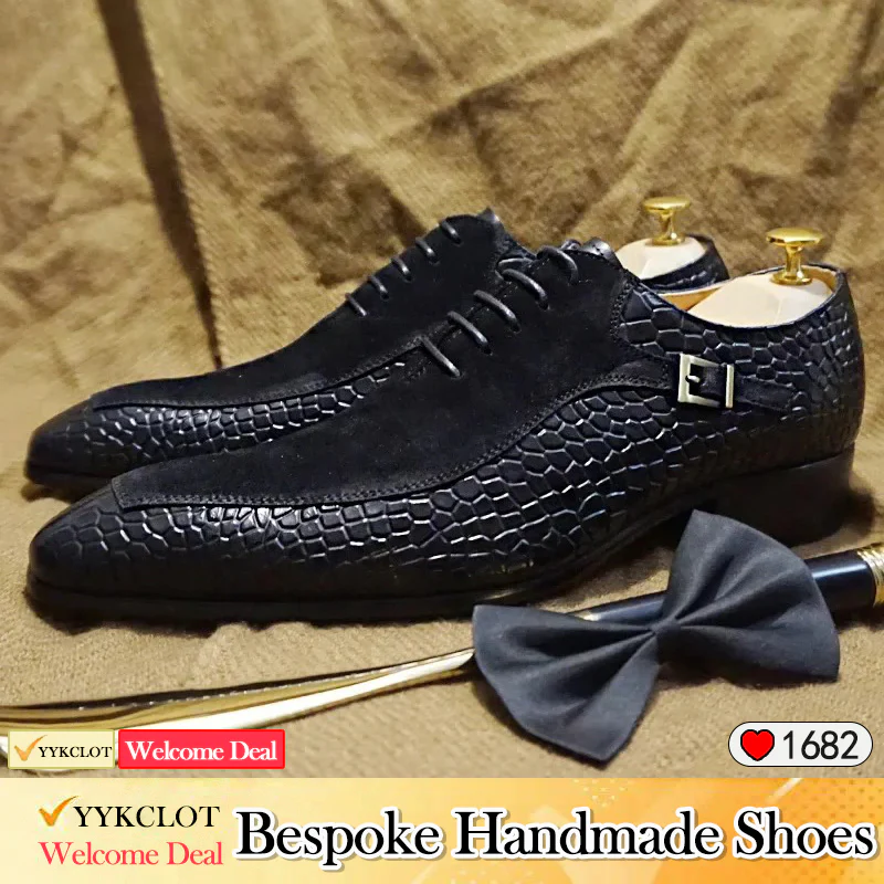 Brown leather handmade Oxford shoes men's casual Business dress shoes for men flat shoes for men italian shoes men original