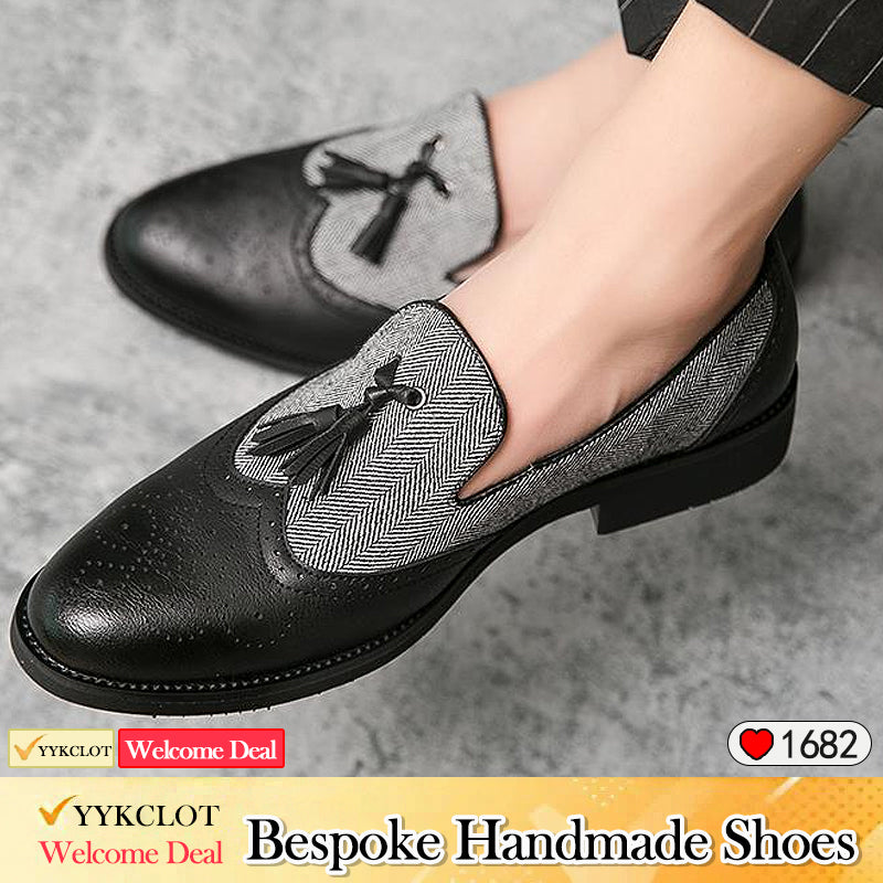 English style patchwork leather wedding party formal derby shoes