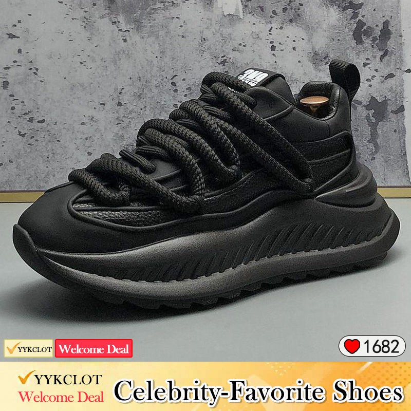 Stylish and comfortable solid color platform sneakers Running shoes and sports shoes for men
