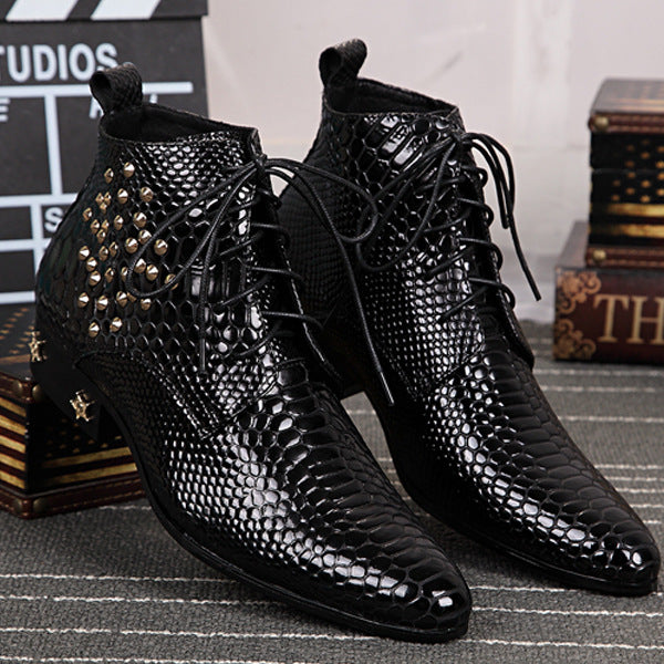Vintage Leather Pointed leather casual Chelsea Boots designer fashion boots ankle boots for men cowboy boots genuine leather boots for motorcycle