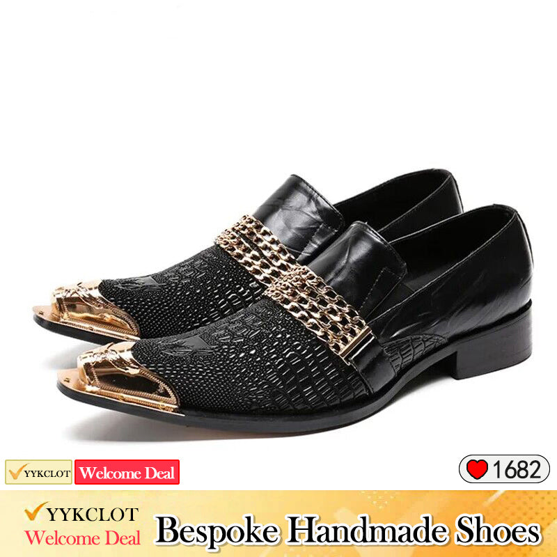 White classic fancy dress shoes Men's wedding party shoes mens brogue shoes Plus Size shoes for men