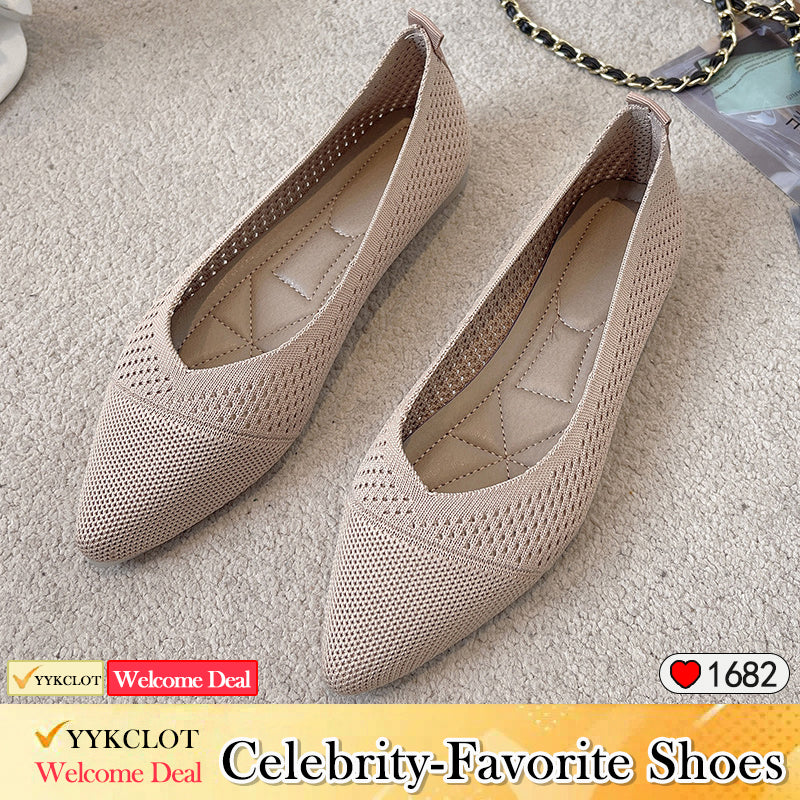 Pointed Flat Bottom Casual Breathable Loafers