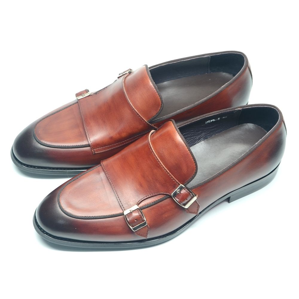 French leisure business pointed formal men's leather shoes