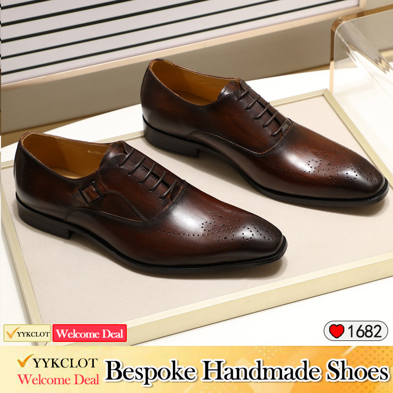 Brock Business Oxford Shoes Men's Handmade Dress Leather Shoes