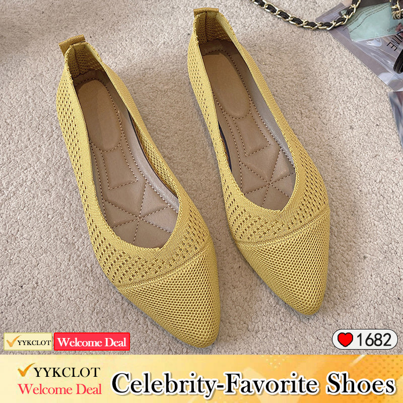 Pointed Flat Bottom Casual Breathable Loafers