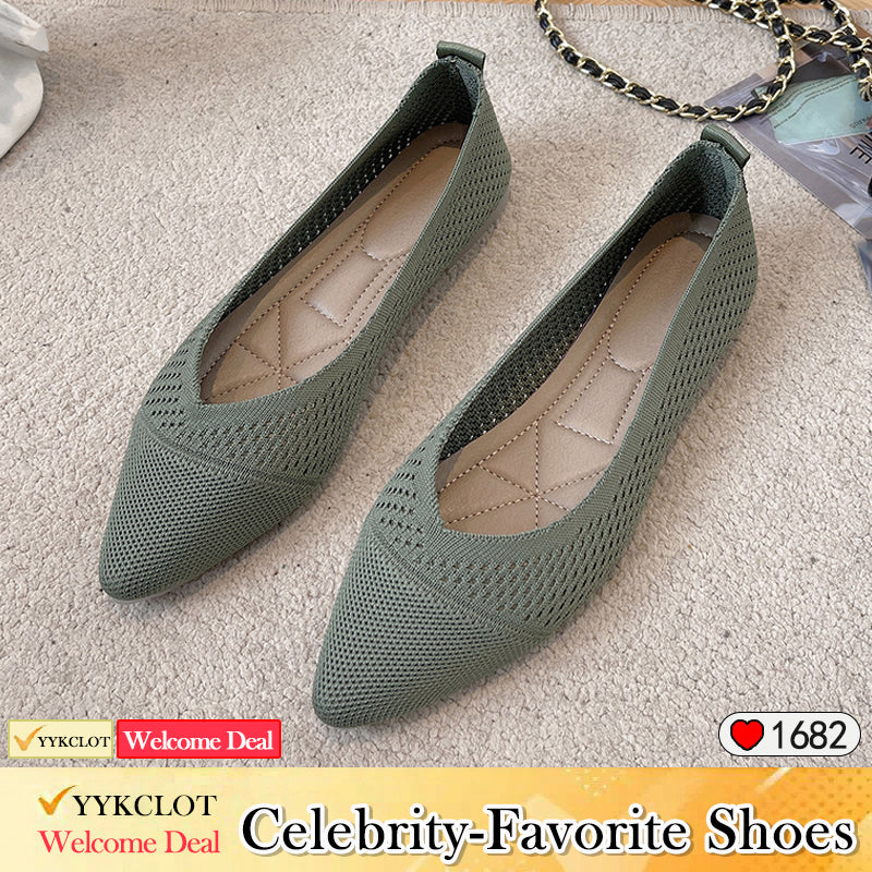 Pointed Flat Bottom Casual Breathable Loafers