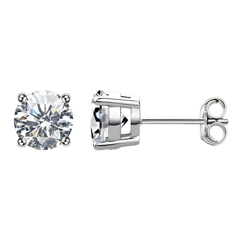 S925 Classic Six-claw Moissanite Stud Earrings