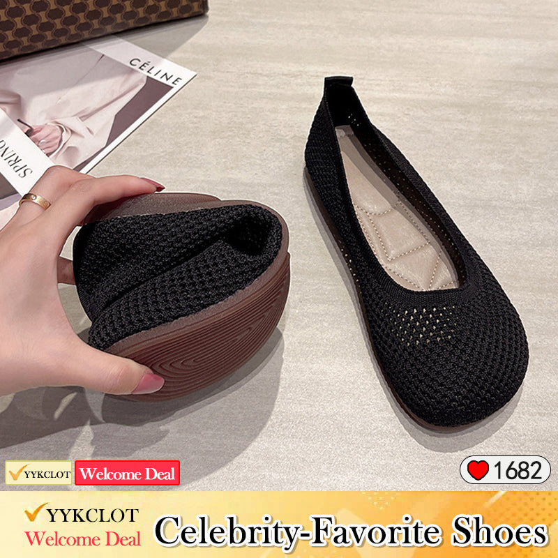 Woven Comfortable Breathable Round Head Women's Loafers