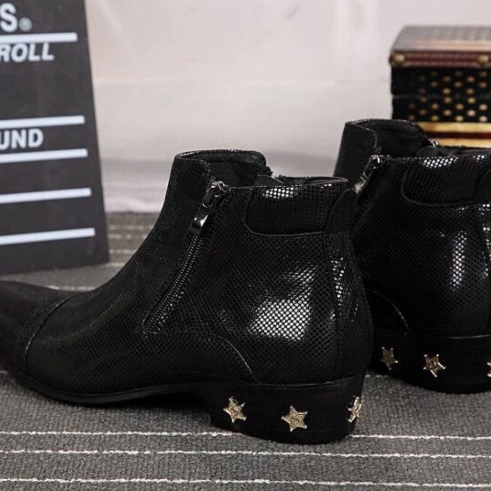 Vintage Leather Pointed leather casual Chelsea Boots designer fashion boots ankle boots for men cowboy boots genuine leather boots for motorcycle