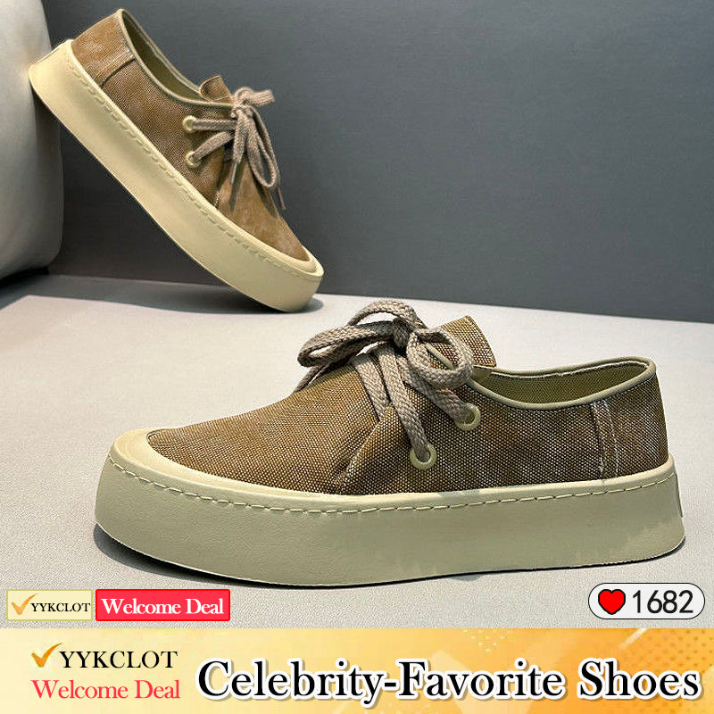 Fashion tablet heightening soft-soled casual shoes for men Thick soled flat shoes