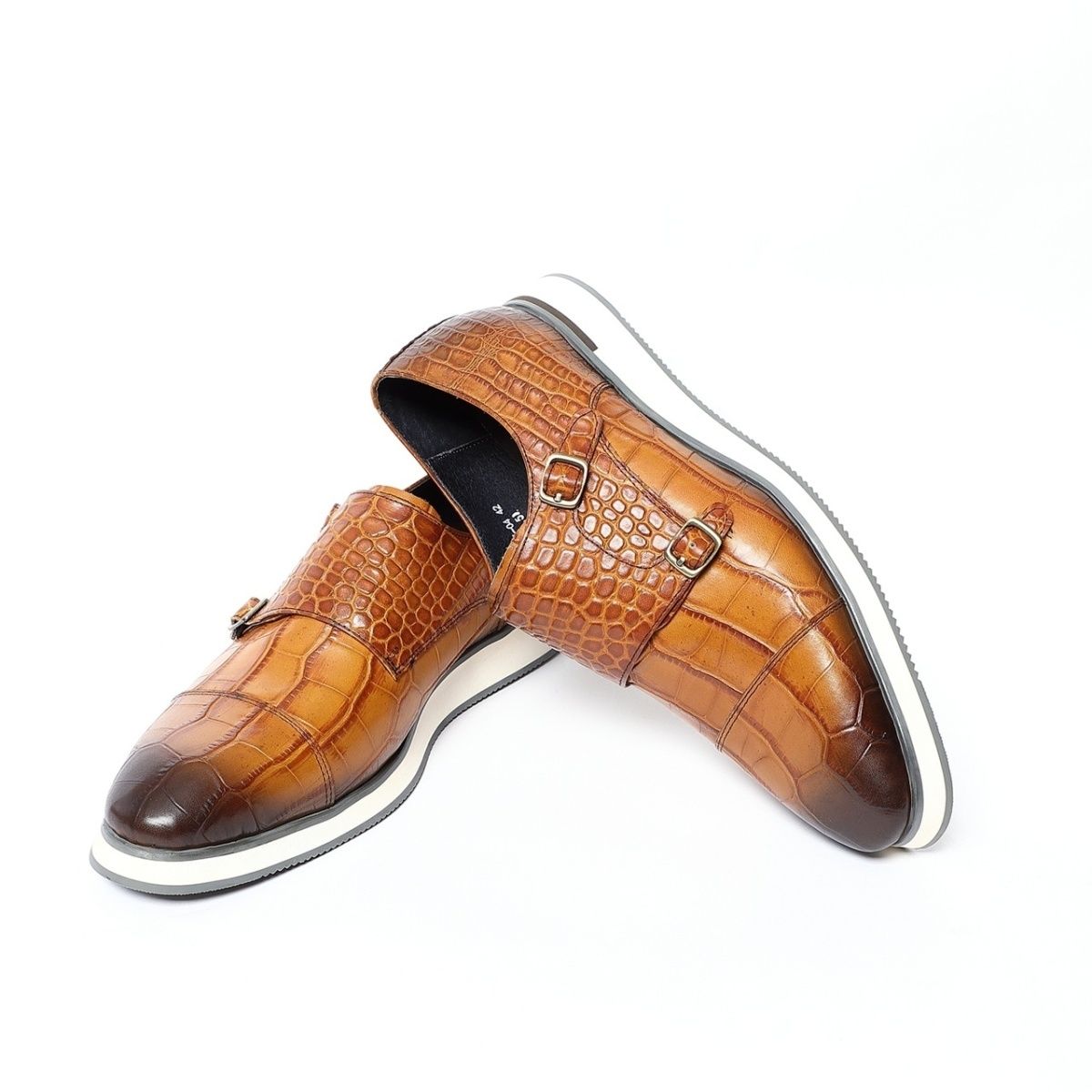 Leder Business Kleid Lederschuhe Herren Krokodil Loafer