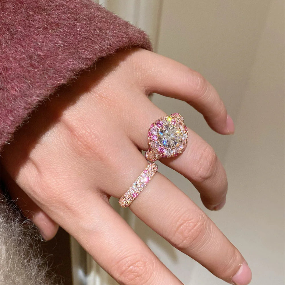 Sweet pink diamond ring