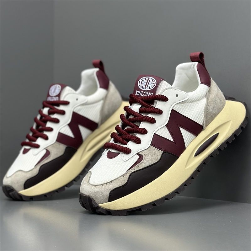 Stylish and simple heightening wear-resistant sports and casual leather sneakers Running shoes and sports shoes for men sneakers