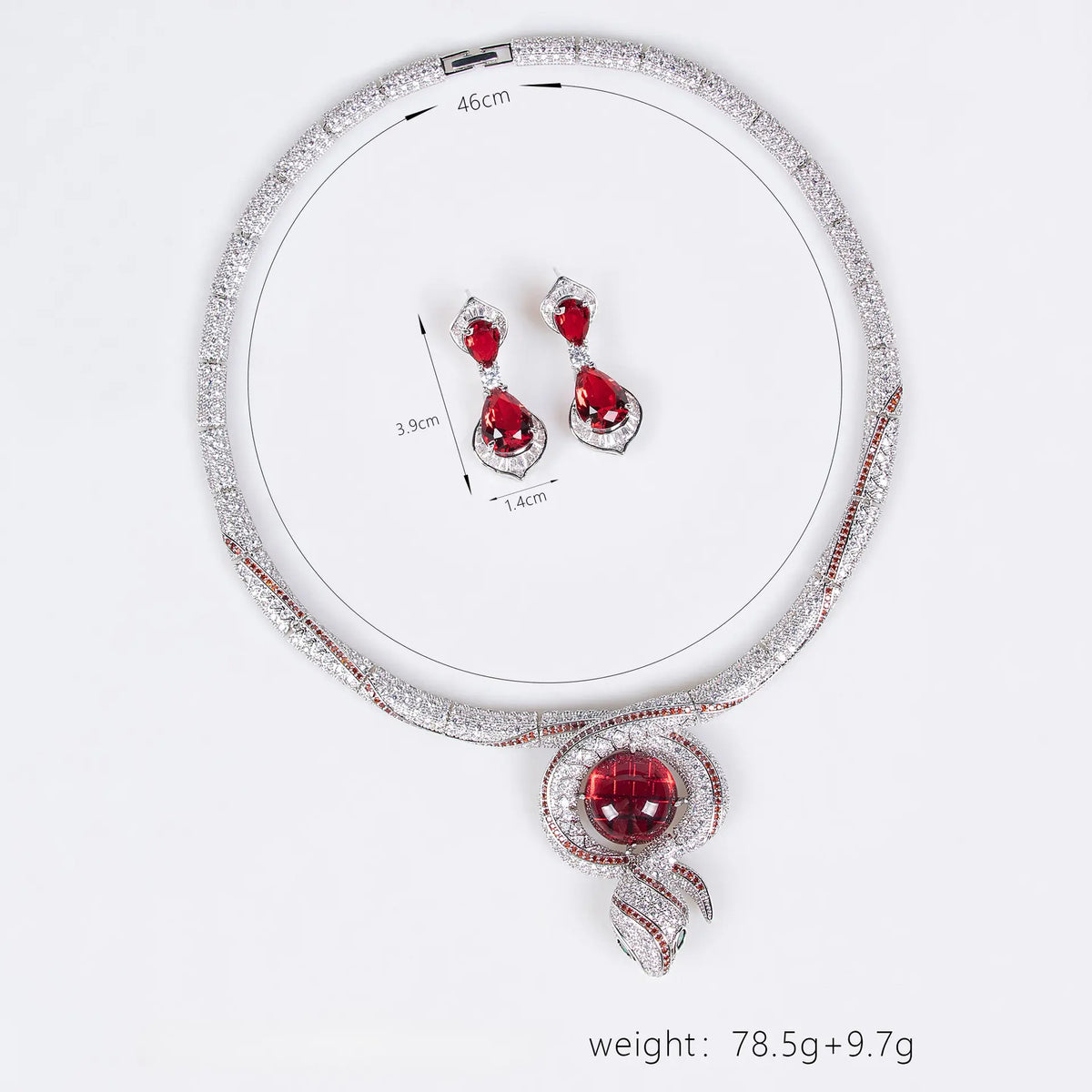 High temperament jewelry snake diamond necklace retro atmosphere light luxury style collarbone chain new women