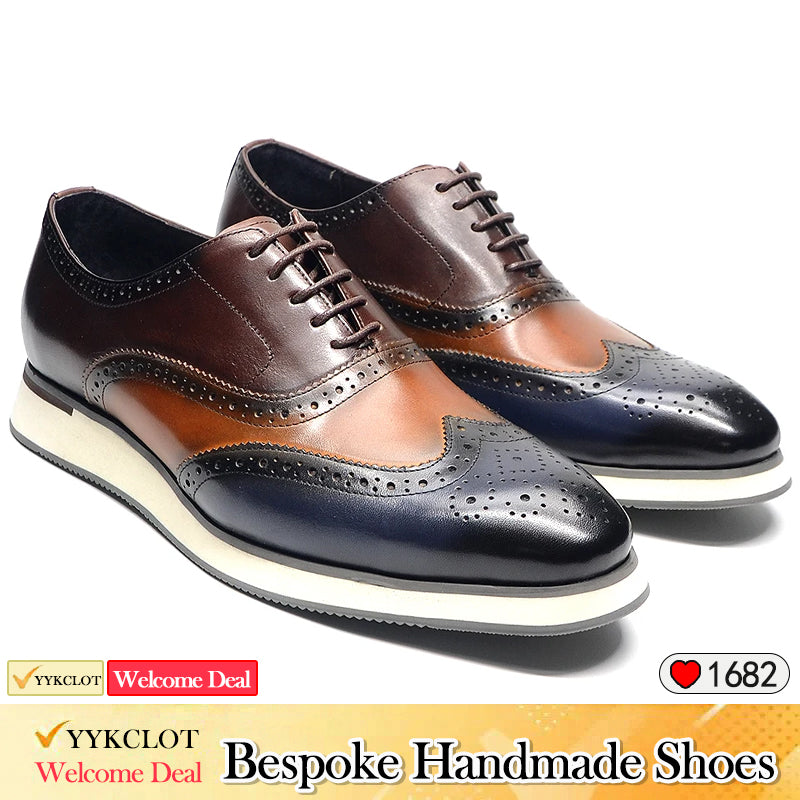 Blaue Leder Herren Sneakers Fashion Business Casual Schuhe