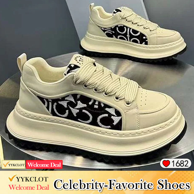 Spring heightening lace-up sports and leisure shoes Running shoes and sports shoes for men