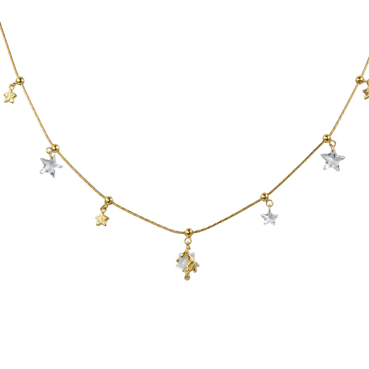 S925 Sterling Silver Star Zircon Necklace
