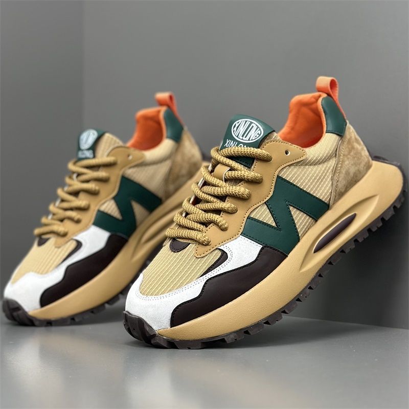 Stylish and simple heightening wear-resistant sports and casual leather sneakers Running shoes and sports shoes for men sneakers