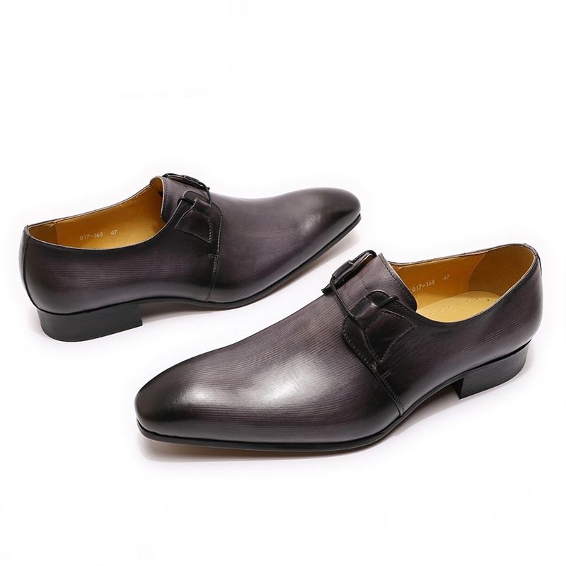 Leisure style low-top lace-up buckle business men's leather shoes