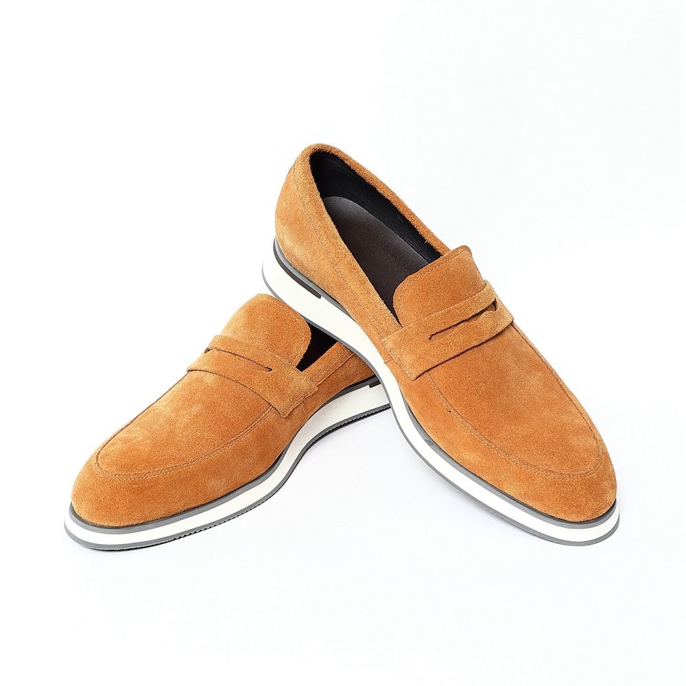 Classic Leather Velvet Loafers Men's Business Casual Leather Shoes