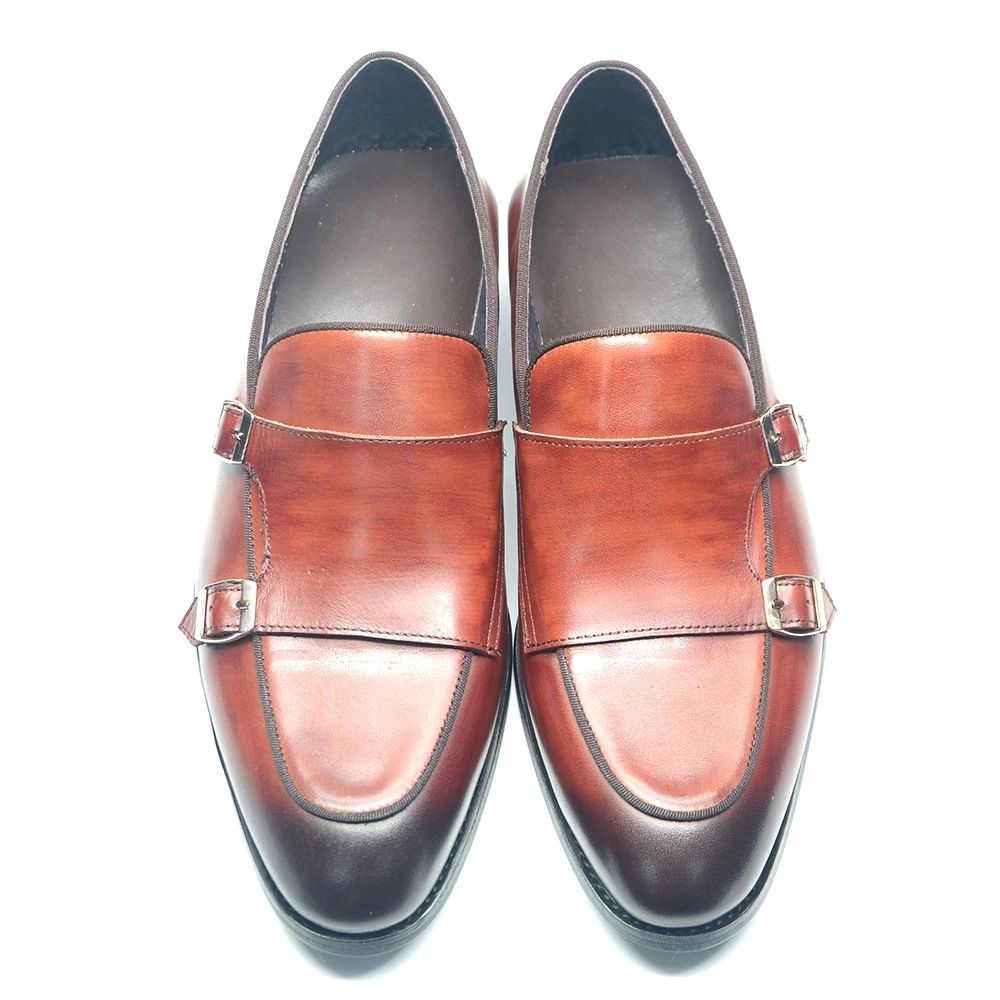 French leisure business pointed formal men's leather shoes