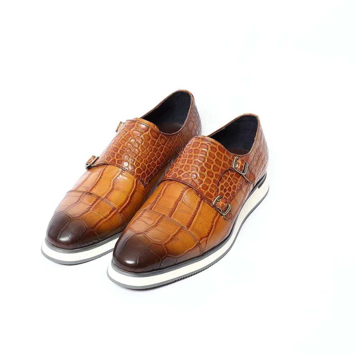 Leder Business Kleid Lederschuhe Herren Krokodil Loafer
