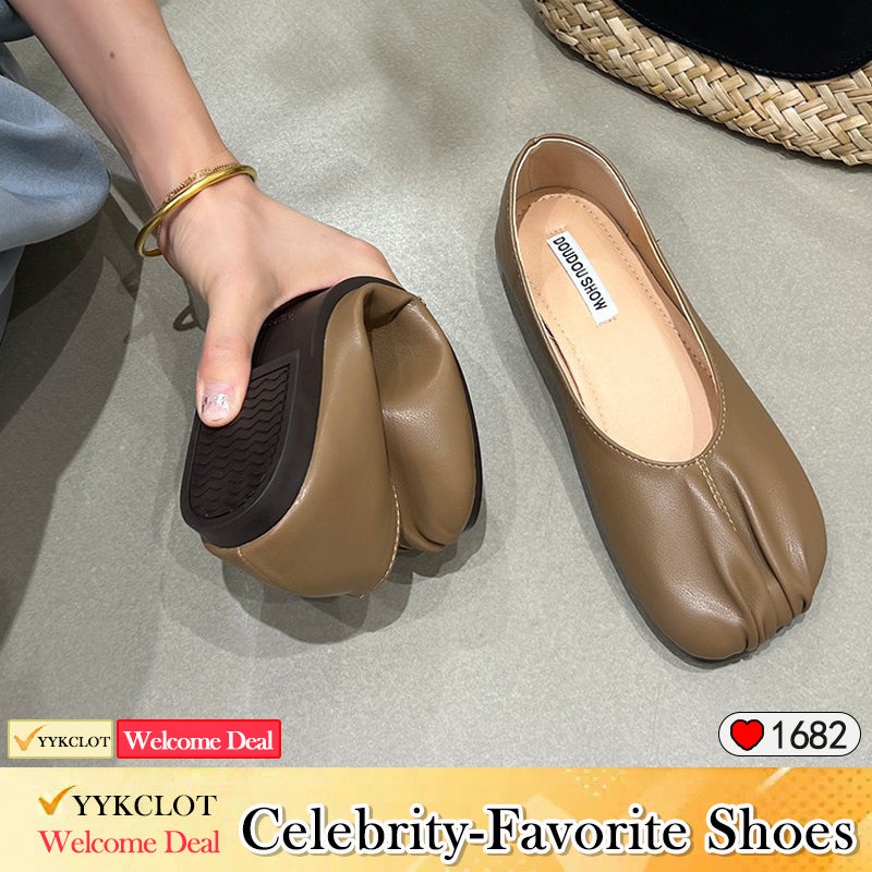 Fashion Soft Sole Versatile Round Head Loafers