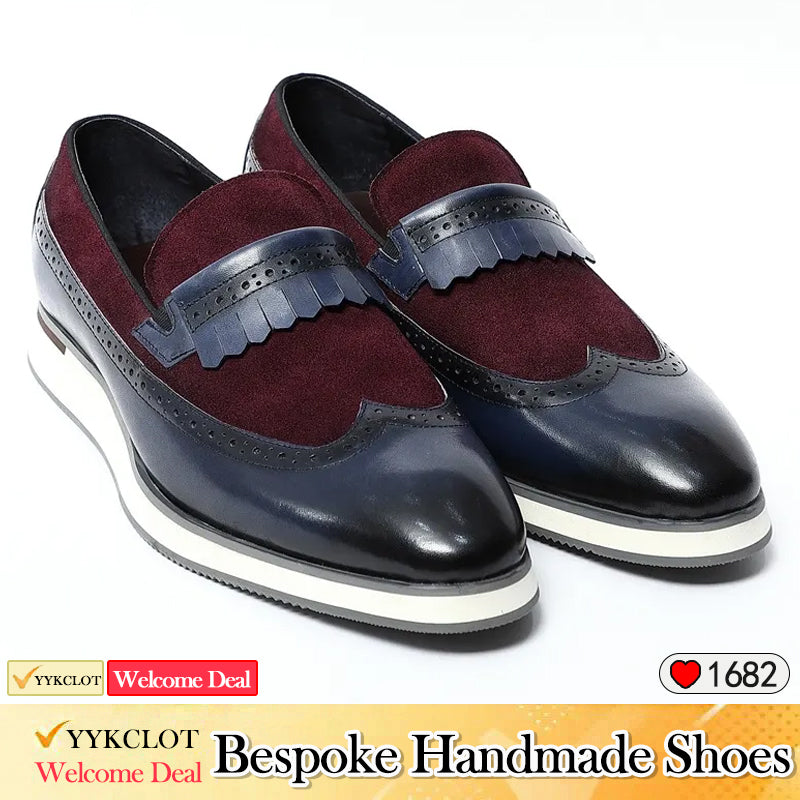 Fashion Carved Brock Leather Shoes Men's Dress Loafers