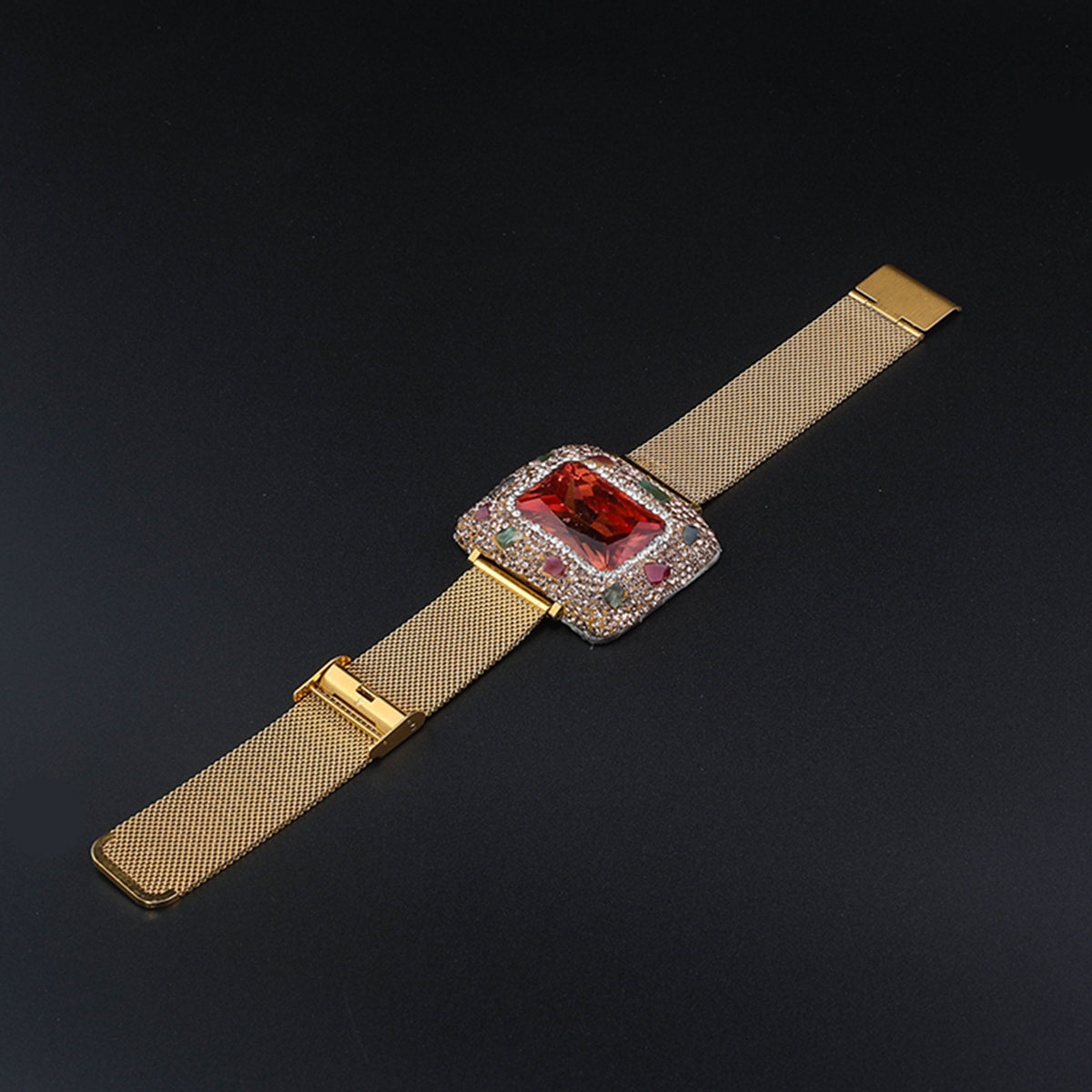 Fashionable large ruby agate necklace