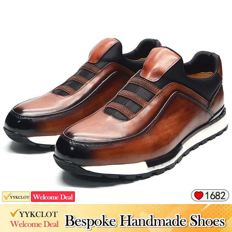 Blaue Leder Herren Sneakers Fashion Business Casual Schuhe