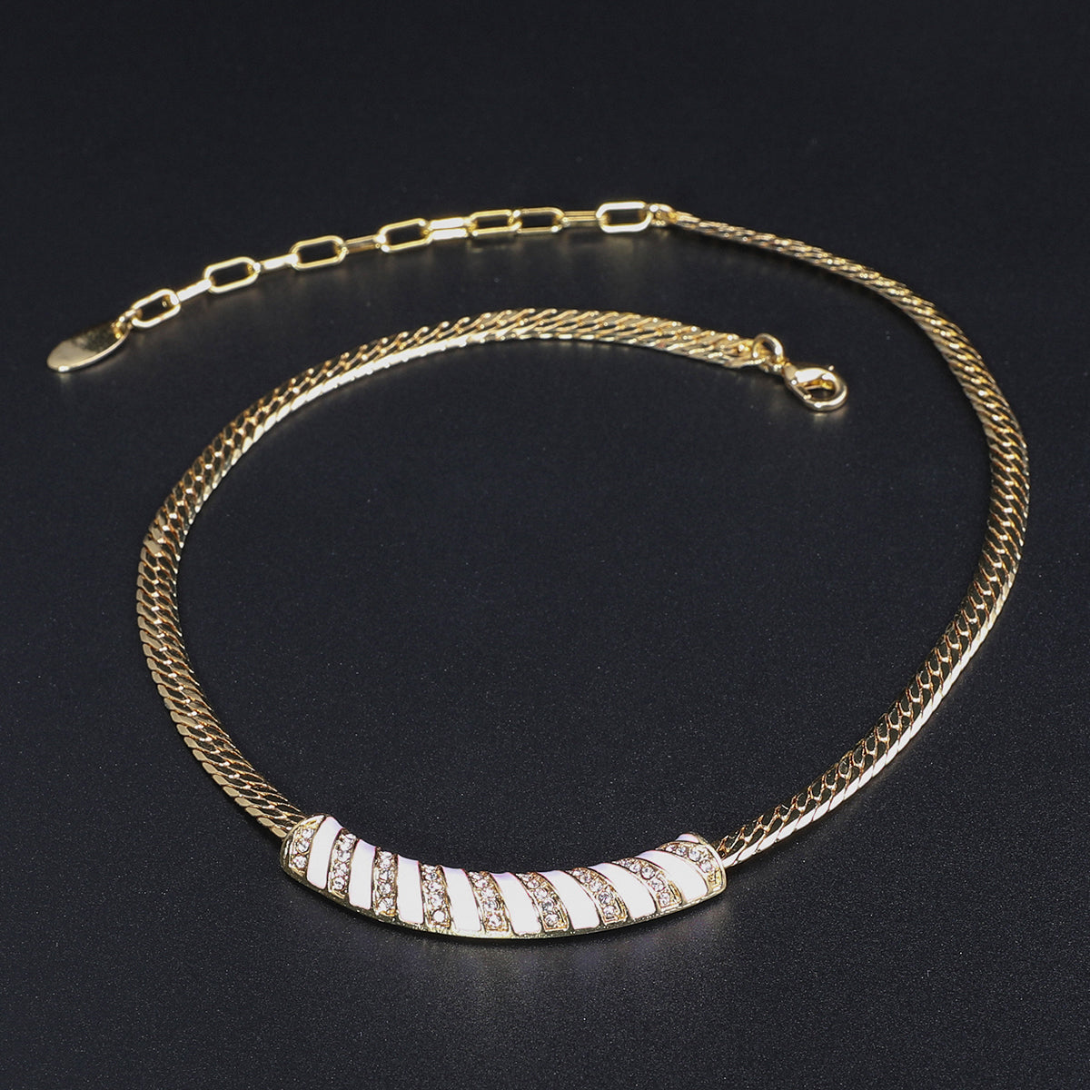 Fashion Zebra Pattern Diamond Set Necklace Series