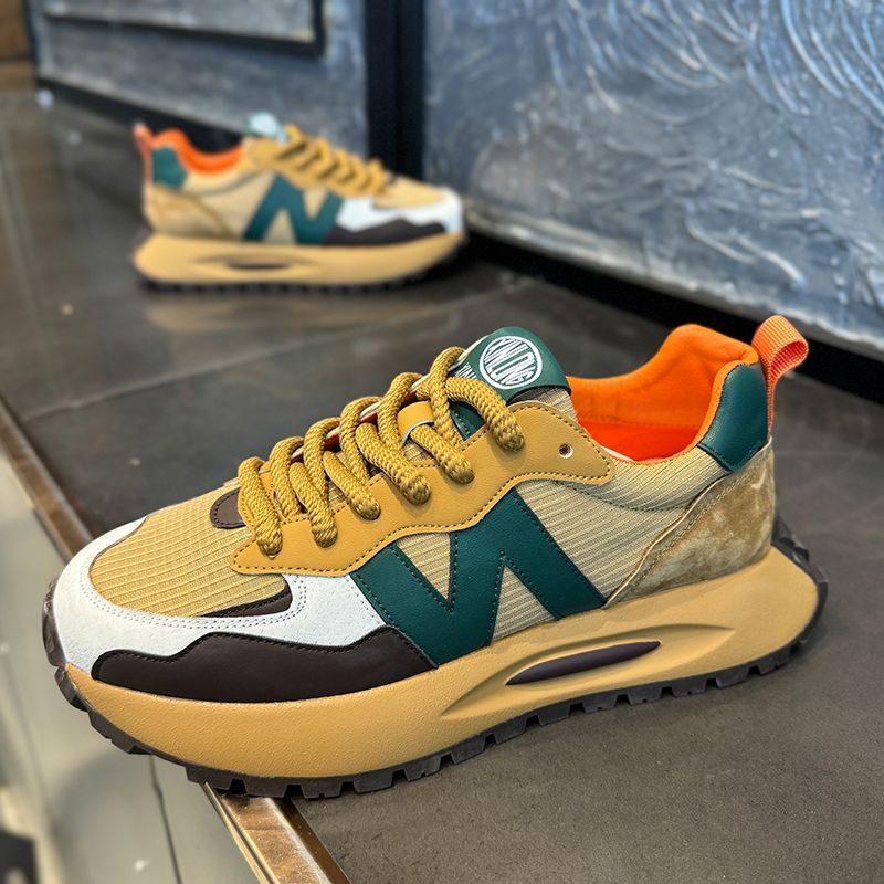 Stylish and simple heightening wear-resistant sports and casual leather sneakers Running shoes and sports shoes for men sneakers