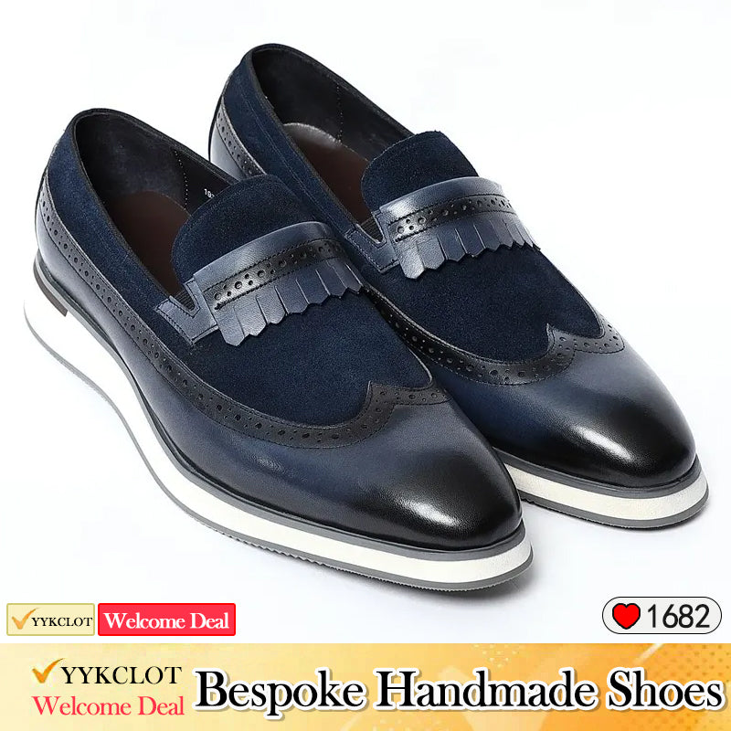 Fashion Carved Brock Leather Shoes Men's Dress Loafers