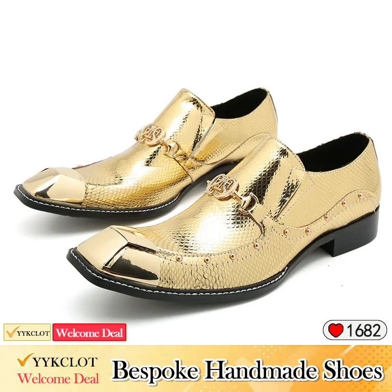 Green casual leather shoes Men's Oxford fashion dress shoes for men Party Banquet and Wedding Elegant Shoes derby shoes mens brogue shoes