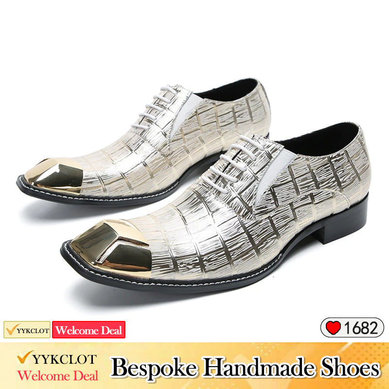 Green casual leather shoes Men's Oxford fashion dress shoes for men Party Banquet and Wedding Elegant Shoes derby shoes mens brogue shoes