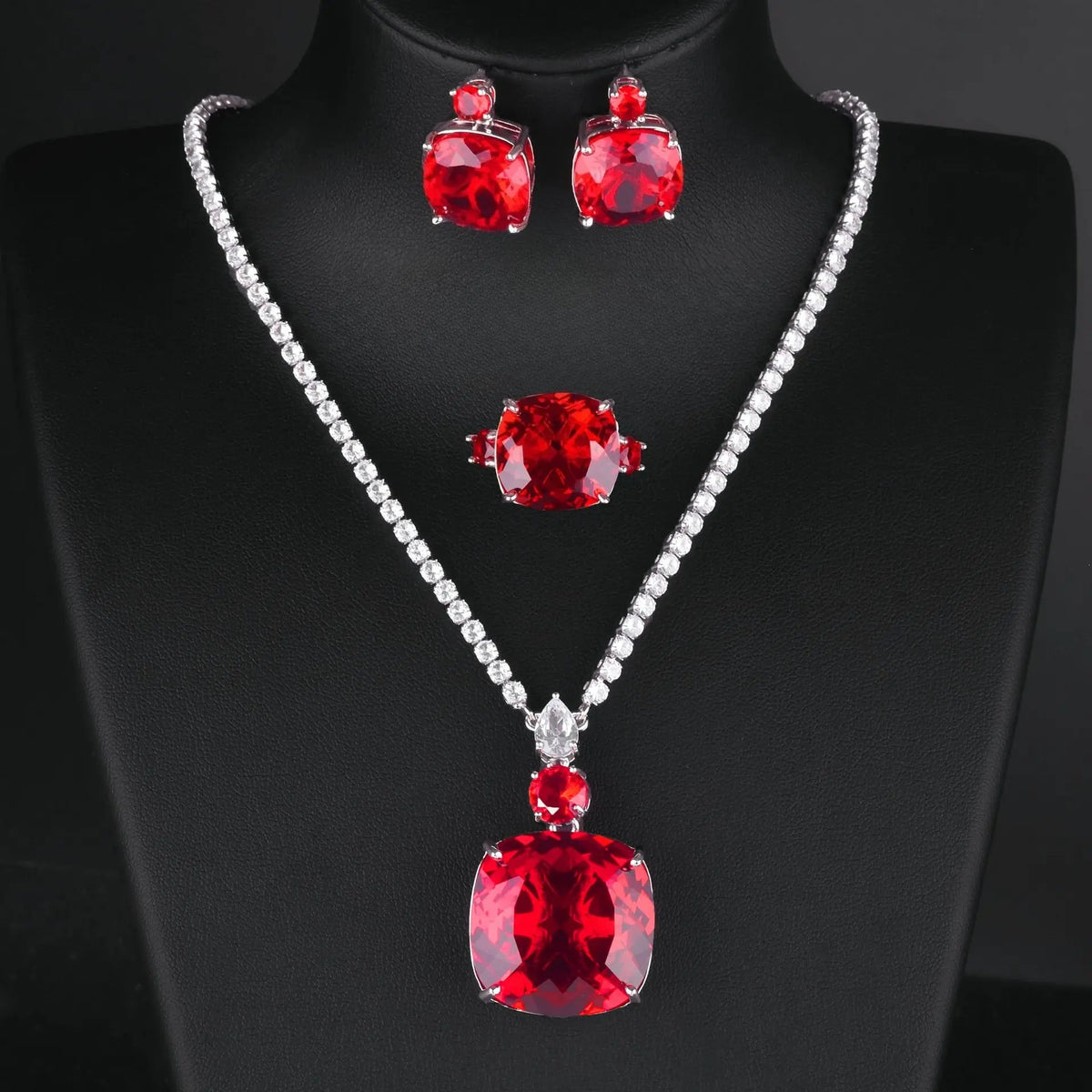 Parure de luxe Diamant Rubis