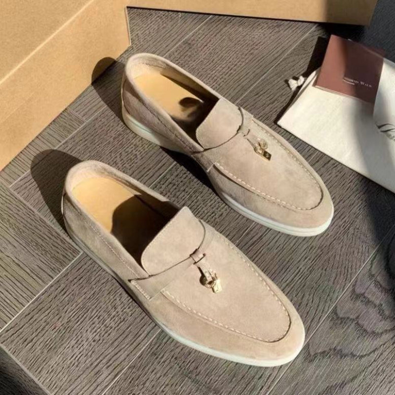 Celebrity style men's suede casual loafers