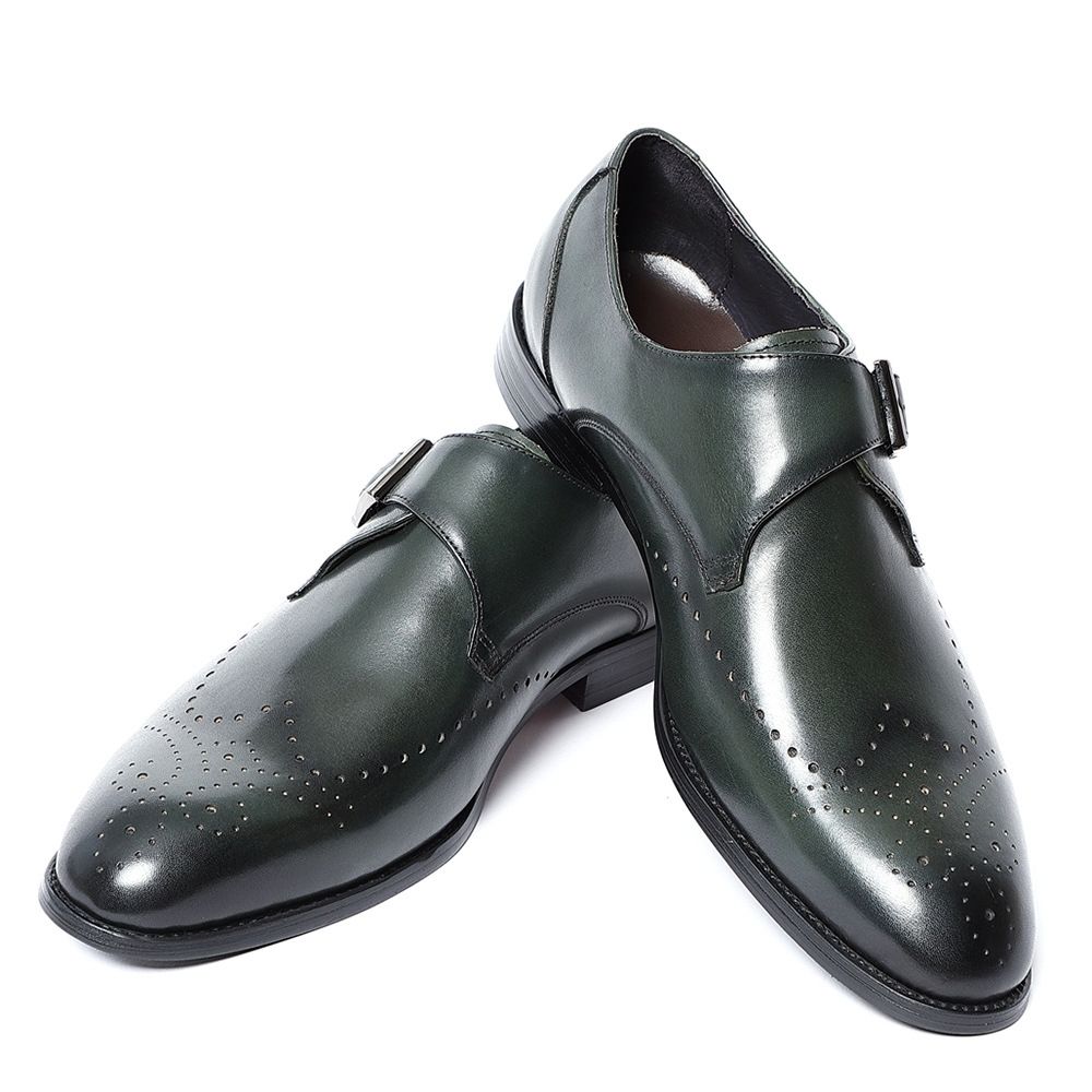 Brock retro business suit casual carved buckle men's shoes